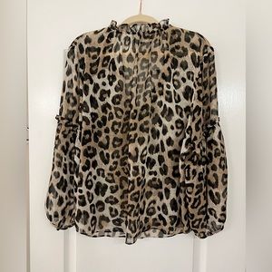 Banana republic, leopard print blouse